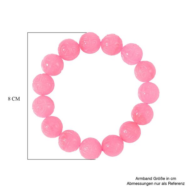 Gefärbte rosa Jade Armband, (13-15mm), 18 cm, ca. 350.00 ct image number 4