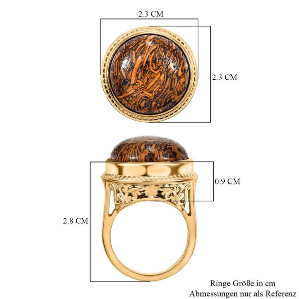 Skript Stein Ring Messing (Größe 21.00) ca. 14,66 ct image number 7