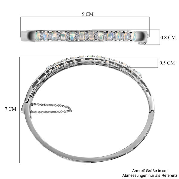 Natürlicher, äthiopischer Welo Opal und Zirkon-Armreif - 2,88 ct. image number 5