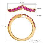 Afrikanischer Rubin (Fissure gefüllt) Ring, 925 Silber Gelbgold Vermeil (Größe 20.00) ca. 0.87 ct image number 13