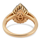 Alexandrit und Zirkon Ring 925 Silber Gelbgold Vermeil image number 5