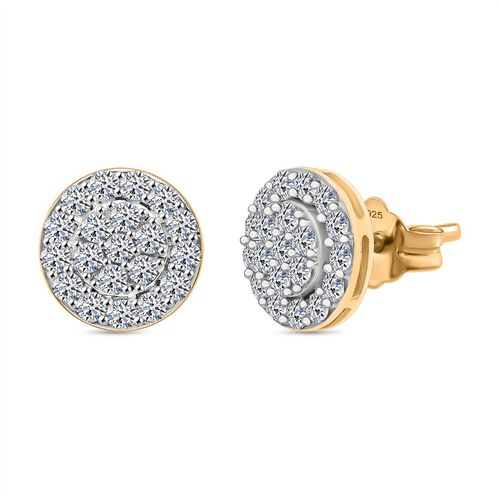 LUXURIANT DIAMOND - Lab Grown Diamant SI-GH SGL zertifiziert Ohrringe 925 Silber Gelbgold Vermeil ca. 1,00 ct. image number 0