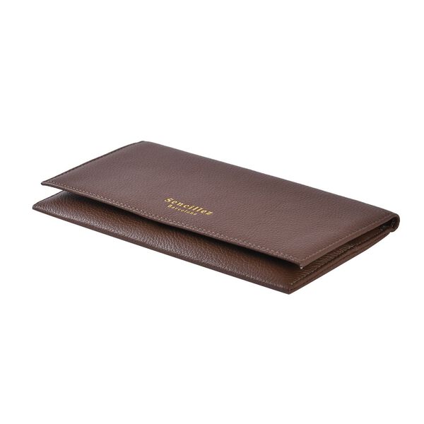 Sencillez Reise Etui aus Echtleder, braun image number 7