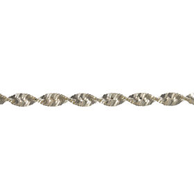Italienische gedrehte Funkelkette 925 Silber vergoldet, ca. 50 cm, ca. 11,02g