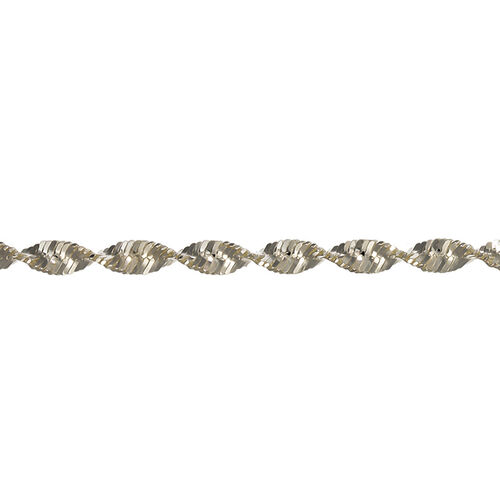 Italienische gedrehte Funkelkette 925 Silber vergoldet, ca. 50 cm, ca. 11,02g image number 0