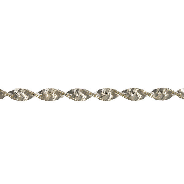 Italienische gedrehte Funkelkette 925 Silber vergoldet, ca. 50 cm, ca. 11,02g image number 0