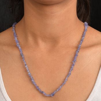 Tansanit Kette 70 cm ca. 132.00 ct