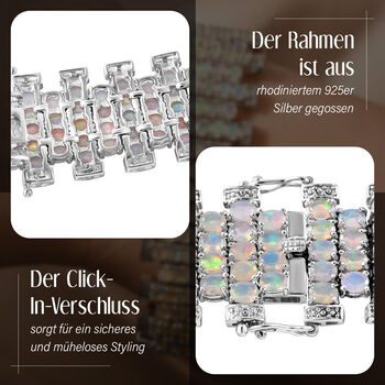AA Nat&uuml;rlicher, &auml;thiopischer Welo Opal Armband, ca. 18 cm, 925 Silber rhodiniert, ca. 17.82 ct