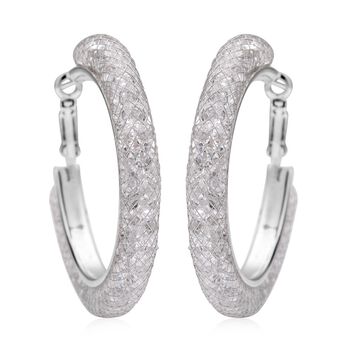 Wei&szlig;e Kristall Ohrringe, Messing