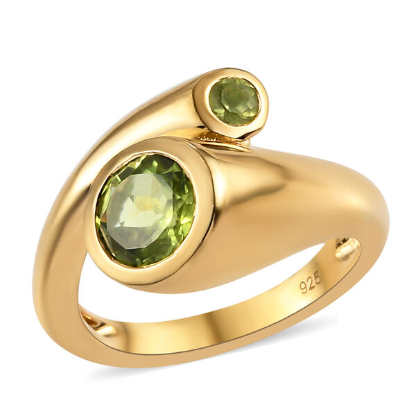 Natürlicher Peridot-Ring, 925 Silber vergoldet  ca. 1,51 ct image number 4
