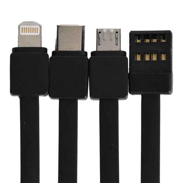 10.000mAh Solar Powerbank, multifunktional mit integrierten Kabeln und LED-Digitalanzeige, schwarz image number 6