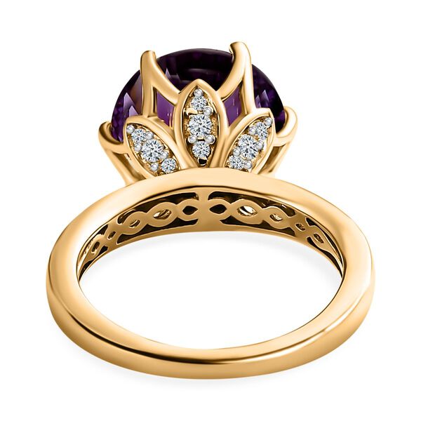 Afrikanischer Amethyst und Zirkon-Ring - 7,20 ct. image number 6