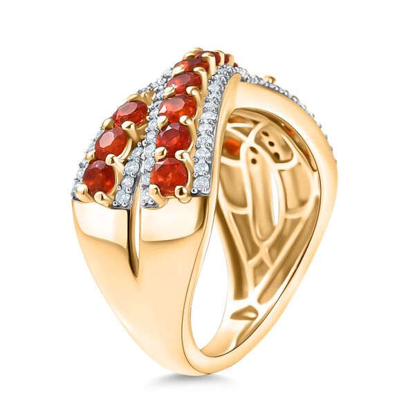 D'Joy AAA Blaze Feueropal und Zirkon Ring - 1,55 ct. image number 5