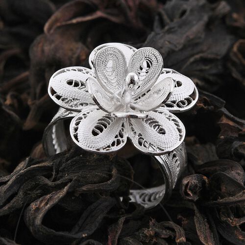 Royal Bali Kollektion - 925 Silber Ringe (Größe 17.00) ca. 4,78g image number 1