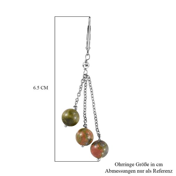 Unakite Ohrringe - 10 ct. image number 5