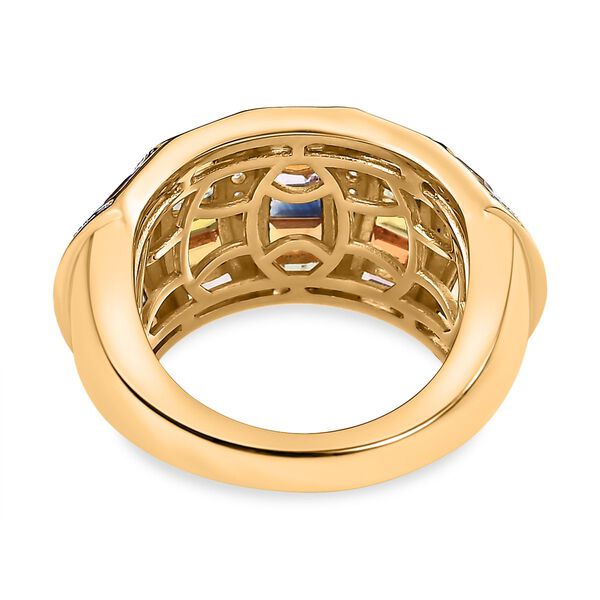 Mehrfarbiger Saphir und Zirkon-Ring - 4,97 ct. image number 6
