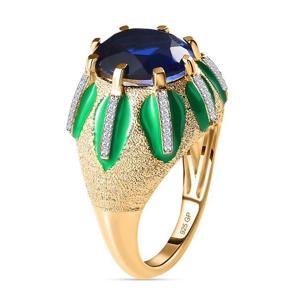 GP Italian Garden Kollektion - Ceylonfarbener Quarz, Zirkon und blauer Saphir-Ring - 5,30 ct. image number 4