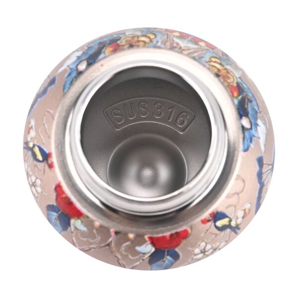 Isolierflasche aus 316L Edelstahl mit Doppelwand und Pfauenmotiv, Roségold, für heiße und kalte Getränke, 260 ml image number 4