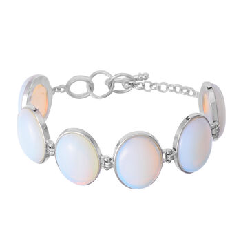 Opalit Armband 19 cm silberfarben ca. 122,50 ct