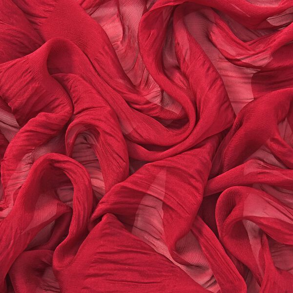 LA MAREY &ndash; 100% Maulbeeren-Seidenschal, Chiffon, 110x200cm, rot image number 10