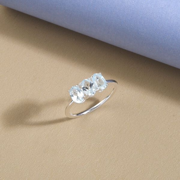 Himmelblauer Topas Ring, 925 Silber (Größe 16.00) ca. 1,68 ct image number 2