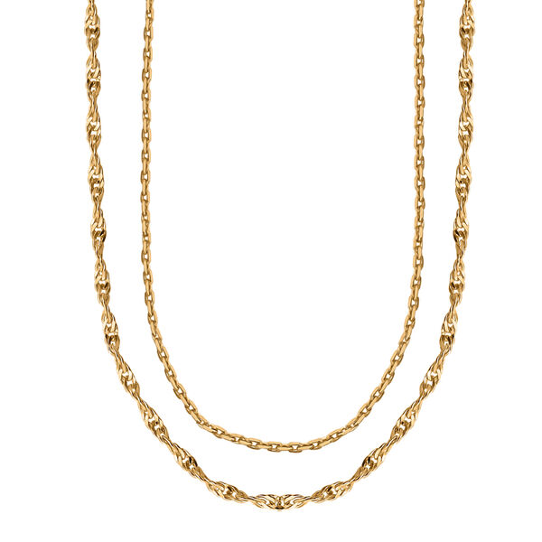 925 Silber vergoldet Kette ca. 45 cm ca. 2,55g image number 0