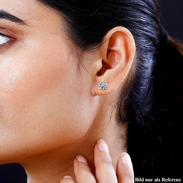 Solit&auml;r Moissanit Ohrringe- 1,94 ct. image number 2