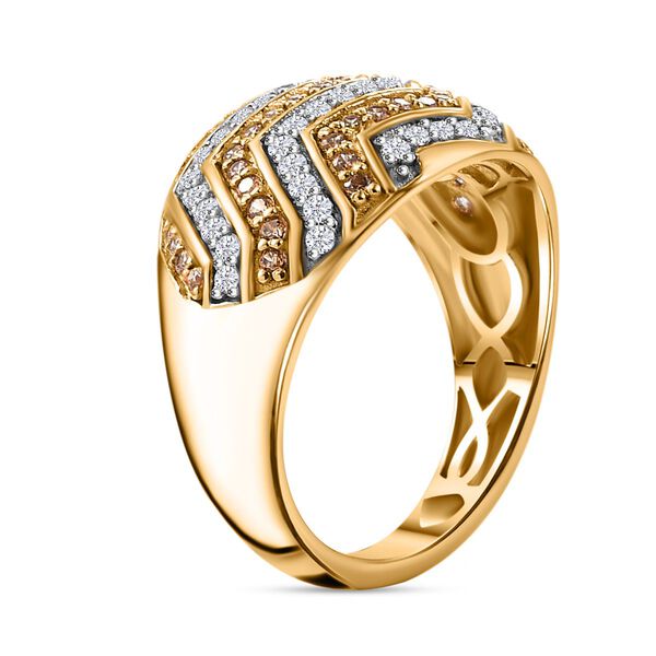 J Francis gefertigt mit SWAROVSKI- Weißer und gelber Swarovski Zirkonia Ring image number 5