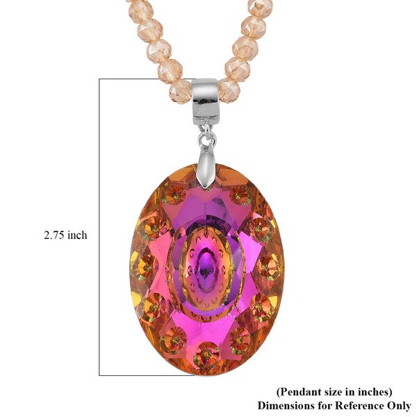 Oranger magischer Farb-Kristall Schmuckset image number 6