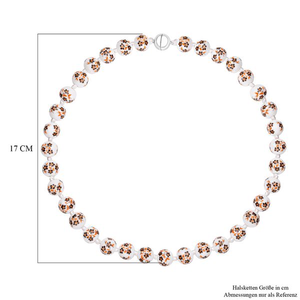 Keramik-Halskette, ca. 50 cm, silberfarben image number 6