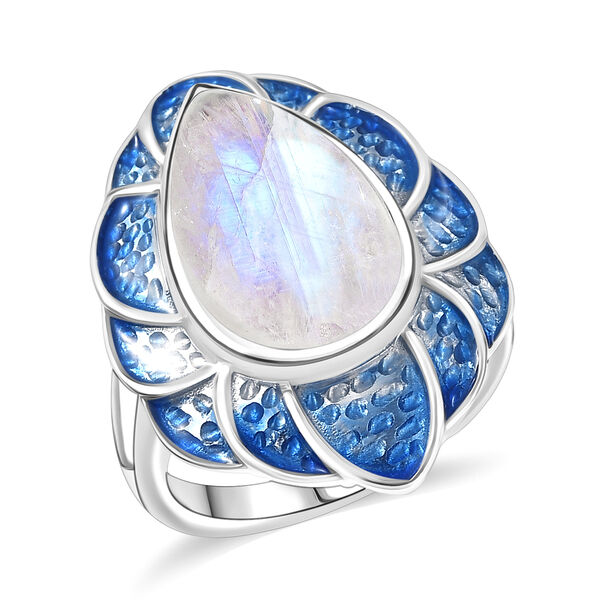 D'Joy AA Regenbogen Mondstein Ring - 5,09 ct. image number 4