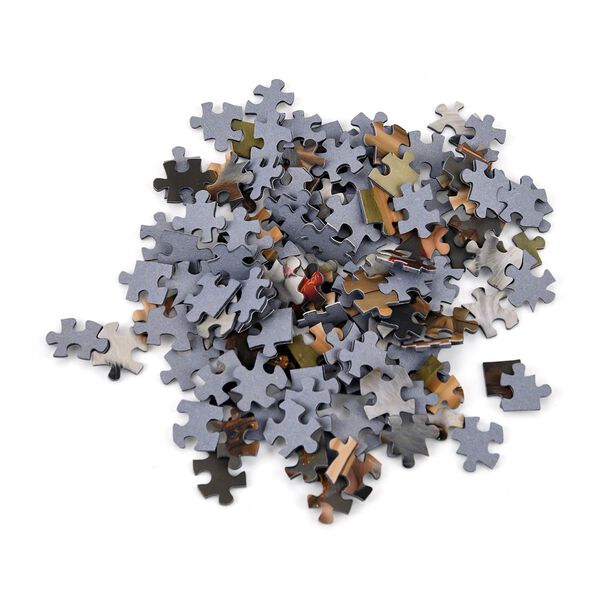LIVMORE DIY Bilderrahmen Puzzle Bastelset, 169 Teile, Katzen Motiv, 18,1x13x18,1cm, Beige image number 7