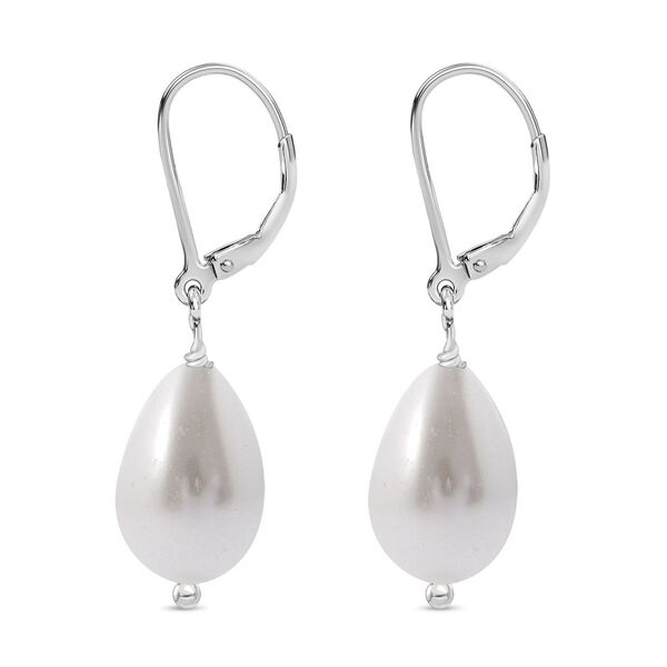 Weiße Muschelkernperle Ohrringe - 20 ct. image number 3