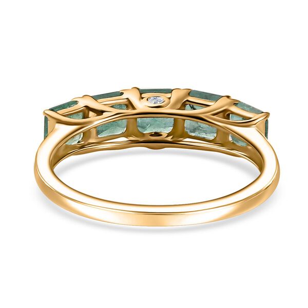 AAA Smaragd und Diamant Ring in 375 Gold - 1,70 ct. image number 8