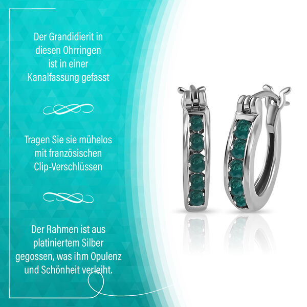 Infinity AAA blaugr&uuml;ne Grandidierit-Creolen image number 8