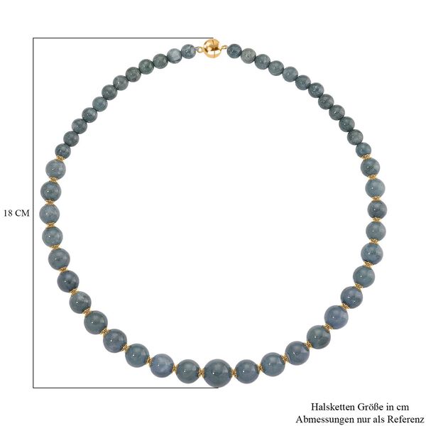 D'Joy EXTREM SELTEN - Nat&uuml;rlicher Olmek Jadeit Halskette ca. 50 cm 925 Silber vergoldet ca. 400.00 ct image number 6