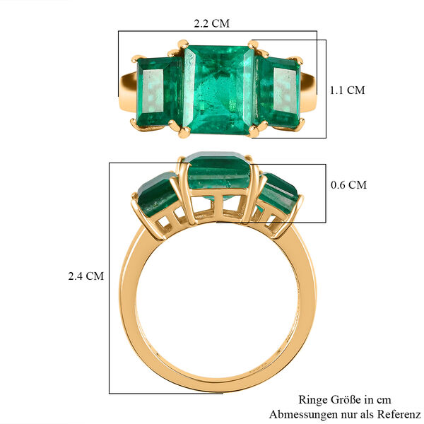 Smaragd Quarz Triplett Ring - 5,23 ct. image number 7