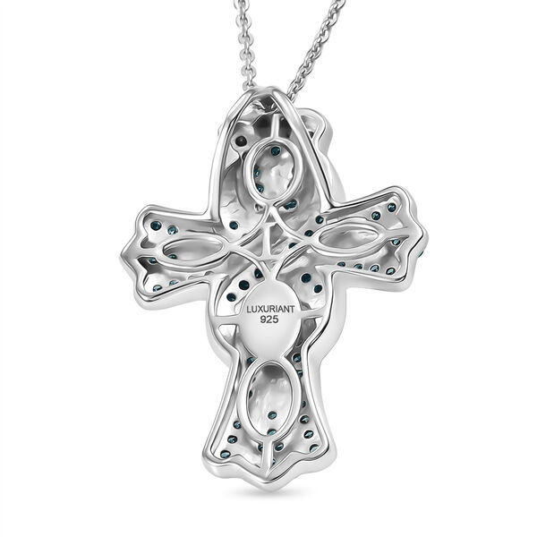 LUXURIANT VS Labor blauer Diamant Anhänger mit 50cm Kette - 0,51 ct. image number 4