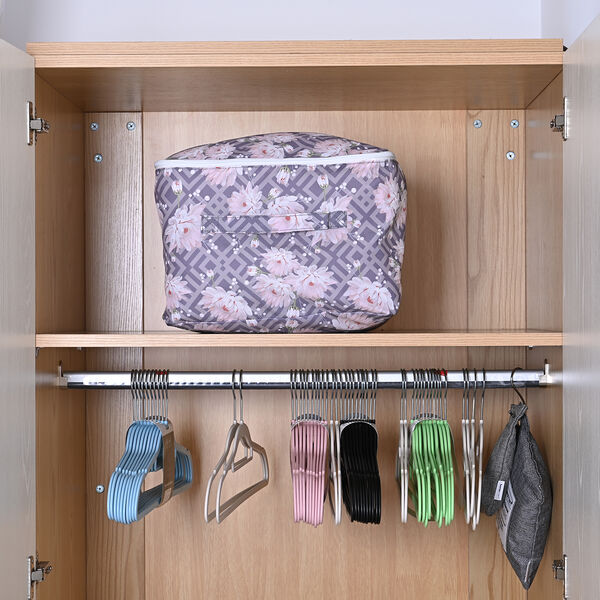 Serenity Night: Aufbewahrungstasche, Gr&ouml;&szlig;e: 24x34x34 cm, Chrysanthemen-Musterdruck, Mehrfarbig image number 2