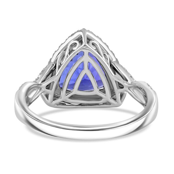 Chairman's Vault Kollektion RHAPSODY AAAA Tansanit und VS Diamant Ring in 950 Platin - 4,50 ct. image number 5