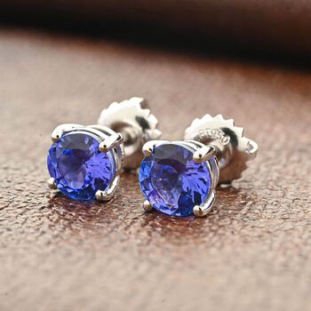 RHAPSODY AAAA Tansanit Ohrringe in 950 Platin - 1,30 ct.