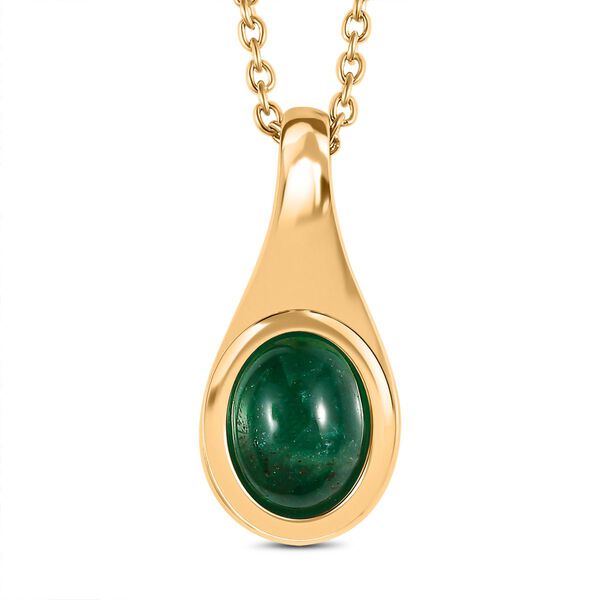 Kagem sambischer Smaragd-Anh&auml;nger mit Kette - 2 ct.