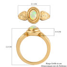 Natürlicher, äthiopischer Opal-Ring, 925 Silber Gelbgold Vermeil  ca. 0,55 ct image number 5