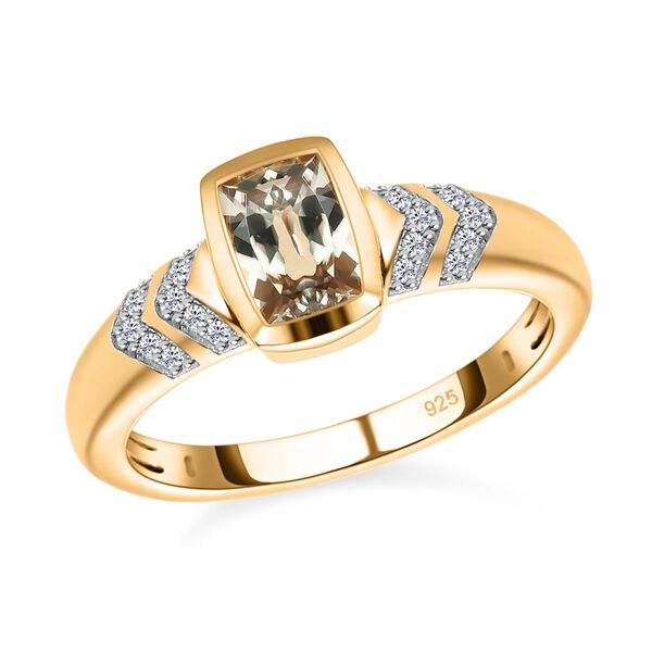 AAA Turkizit und wei&szlig;er Zirkon-Ring - 1,36 ct. image number 4