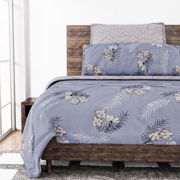 6-teiliges Bettbezug Set, 2 Bettbez&uuml;ge, 4 Kissenbez&uuml;ge, hellblau image number 6