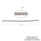 LUSTRO STELLA - österreichisches, weißes Kristall-Armband, 19 cm lang, 925 Silber platiniert ca. 13,81 ct image number 3