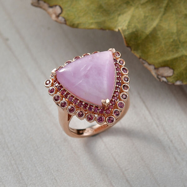 EverTrue Kunzit und Orissa Rose Granat Ring - 11,78 ct. image number 2