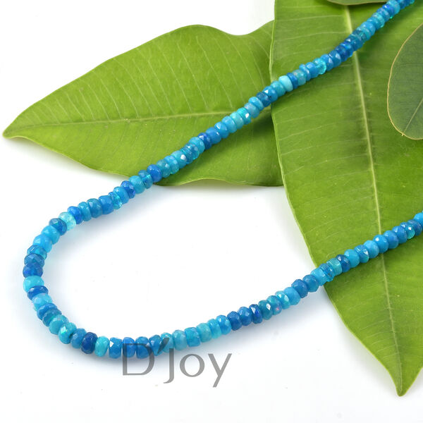 Miami Blau Welo Opal-Halskette in Silber image number 3