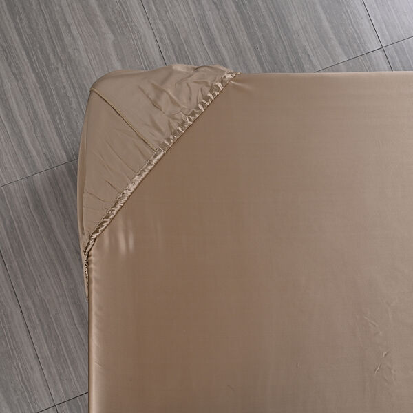 LA MAREY SIGNATURE Seiden Bettw&auml;sche Set, 4 teilig, 230x260cm, 100% Maulbeerseide, Goldbraun image number 4