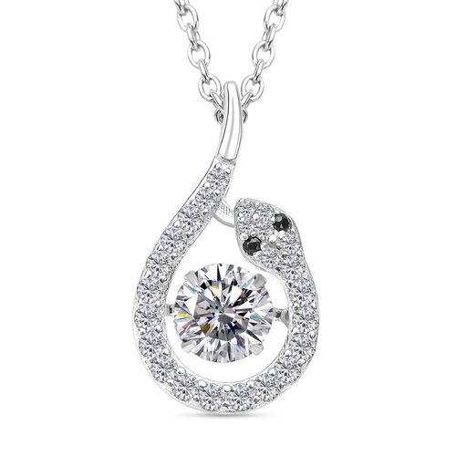 Weißer Zirkonia Schmuckset 925 Silber rhodiniert und Edelstahl 30.00 ct image number 0